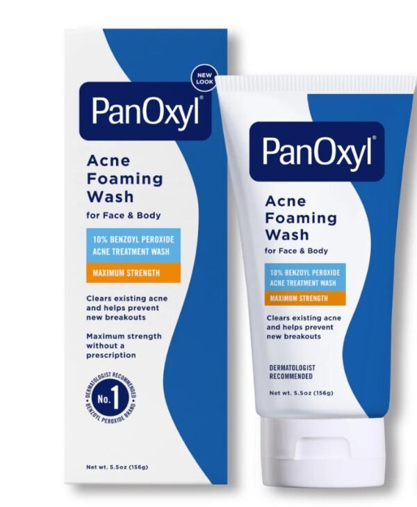 PANOXYL ACNE FOAMING WASH BENZOYL PEROXIDE 10% MAX STRENGTH - 156G | بانوكسيل غسول رغوي لحب الشباب البنزويل بيروكسايد 10% - 156 غرام
