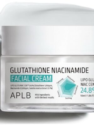 APLB GLUTATHIONE NIACINAMIDE FACIAL CREAM - 55ML | اي بي ال بي كريم جلوتاثيون و النياسيناميد - 55 مل للبشره المختلطه و الدهنيه