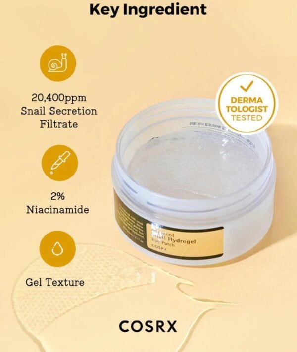 COSRX Advanced Snail Hydrogel Eye Patch كوزركس شرائح للعيون