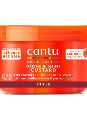 للشعر الكيرلي Cantu Shea Butter Define & Shine Custard