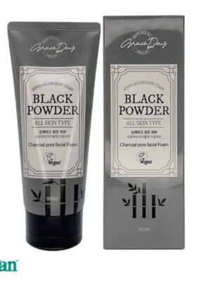 Grace Day Black Powder Charcoal Pore Facial Foam.غسول البشره الدهنيه جدا