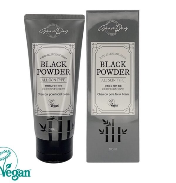 img_1087 Grace Day Black Powder Charcoal Pore Facial Foam.غسول البشره الدهنيه جدا